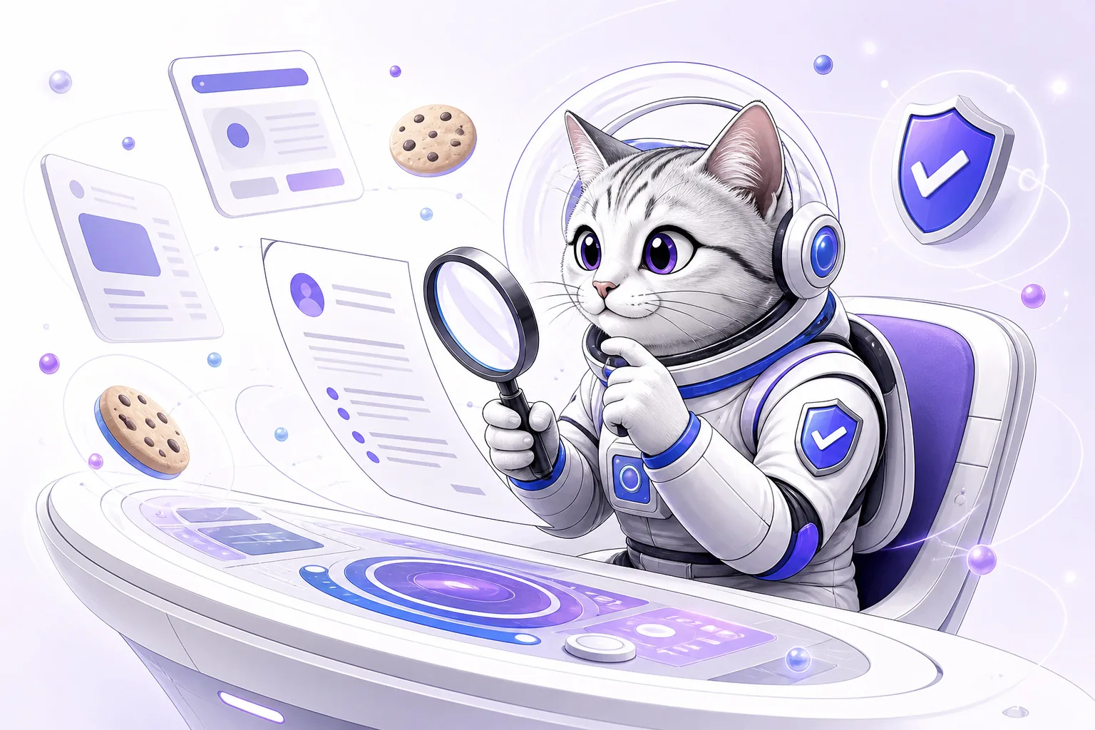 Кот-исследователь изучает формы сайта и документы по защите персональных данных